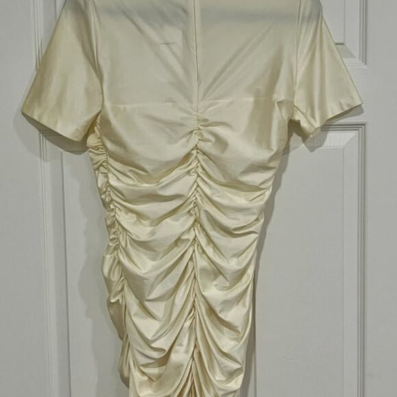 Alexander Wang Mock Neck Ruched Bodycon Dress - Vintage White NEW WITH TAGS - Picture 3 of 6